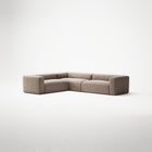 MONOLITH - 5 Seat Corner - Left - Soft Matte Velvet Warm Beige