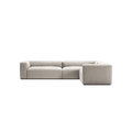 MONOLITH - 5 Seat Corner - Right - Micro Chenille Grey Cream