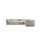 MONOLITH - 5 Seat Corner - Right - Micro Chenille Grey Cream