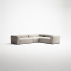 MONOLITH - 5 Seat Corner - Right - Micro Chenille Grey Cream