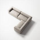 MONOLITH - 5 Seat Corner - Right - Micro Chenille Grey Cream