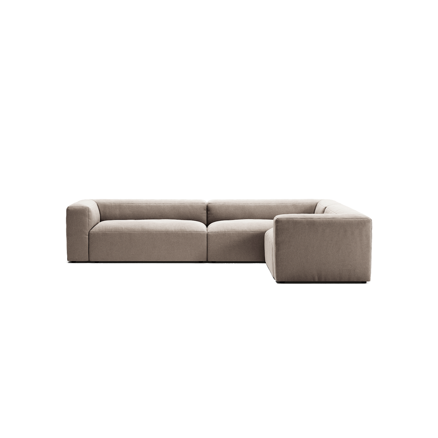 MONOLITH - 5 Seat Corner - Right - Micro Chenille Stone Beige
