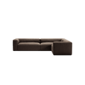 MONOLITH - 5 Seat Corner - Right - Glint Bouclé Dark Brown