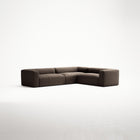 MONOLITH - 5 Seat Corner - Right - Glint Bouclé Dark Brown