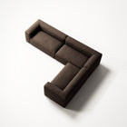 MONOLITH - 5 Seat Corner - Right - Glint Bouclé Dark Brown