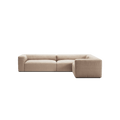 MONOLITH - 5 Seat Corner - Right - Glint Bouclé Chalk Pink