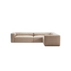 MONOLITH - 5 Seat Corner - Right - Glint Bouclé Chalk Pink