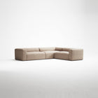 MONOLITH - 5 Seat Corner - Right - Glint Bouclé Chalk Pink