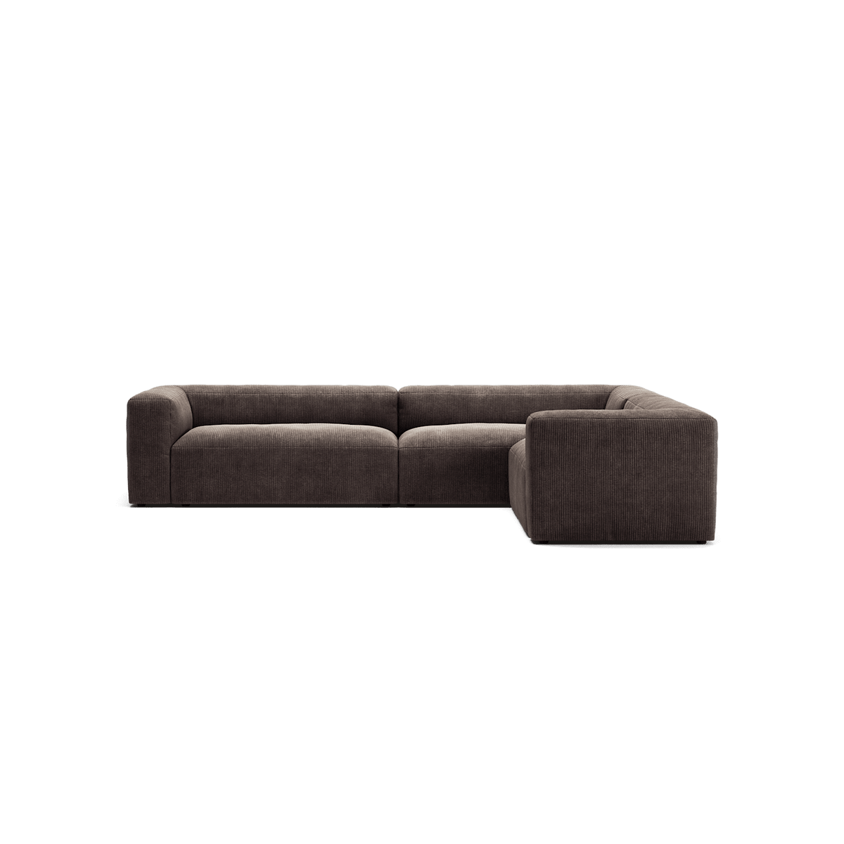MONOLITH - 5 Seat Corner - Right - Bold Corduroy Dark Brown