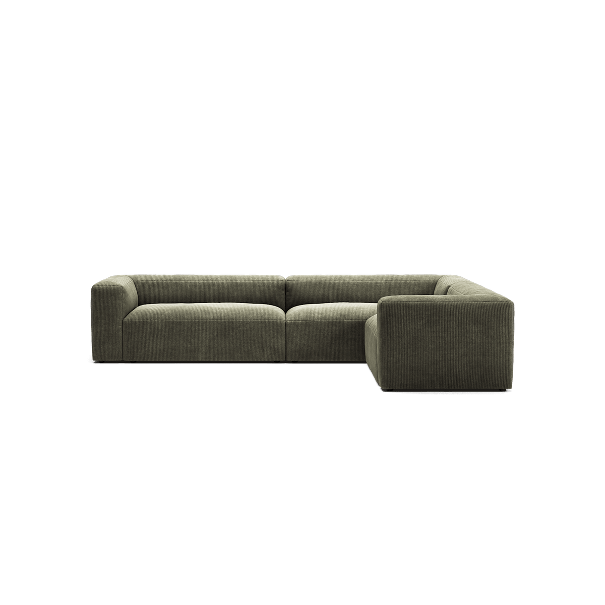 MONOLITH - 5 Seat Corner - Right - Bold Corduroy Moss Green