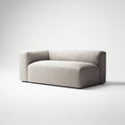 MONOLITH - 2 Seat - Left - Micro Chenille Grey Cream