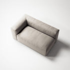 MONOLITH - 2 Seat - Left - Micro Chenille Grey Cream
