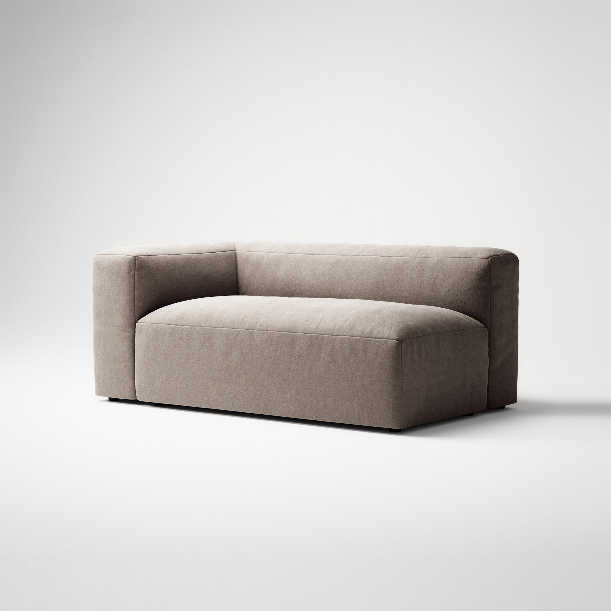 MONOLITH - 2 Seat - Left - Micro Chenille Stone Beige