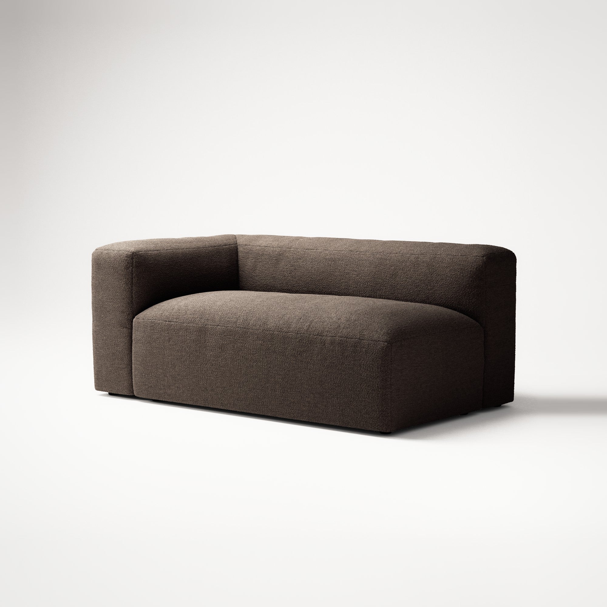 MONOLITH - 2 Seat - Left - Glint Bouclé Dark Brown