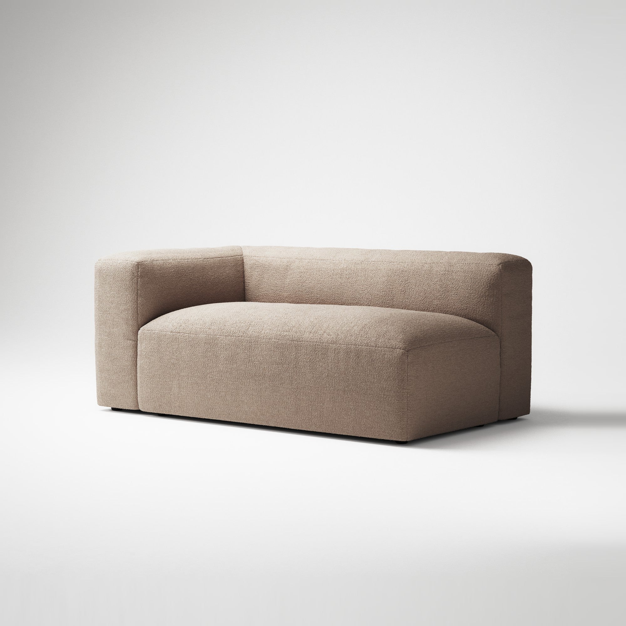 MONOLITH - 2 Seat - Left - Glint Bouclé Chalk Pink