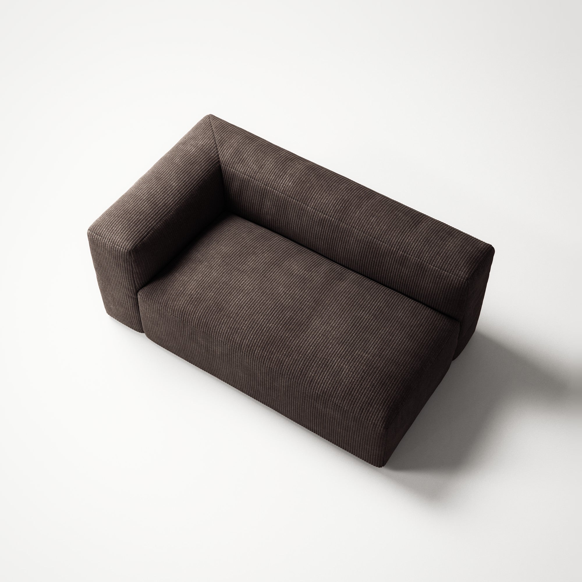 MONOLITH - 2 Seat - Left - Bold Corduroy Dark Brown