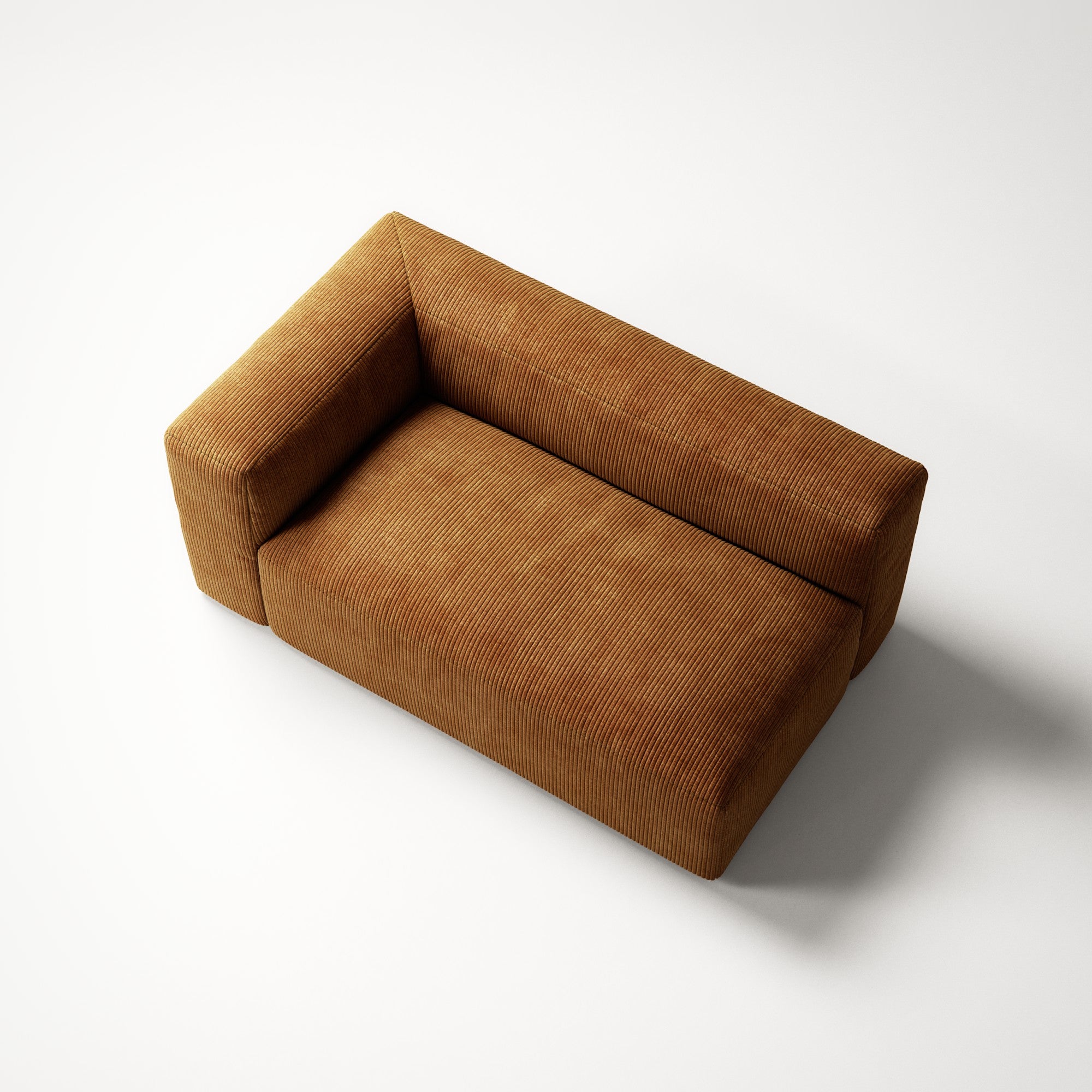 MONOLITH - 2 Seat - Left - Bold Corduroy Burnt Orange