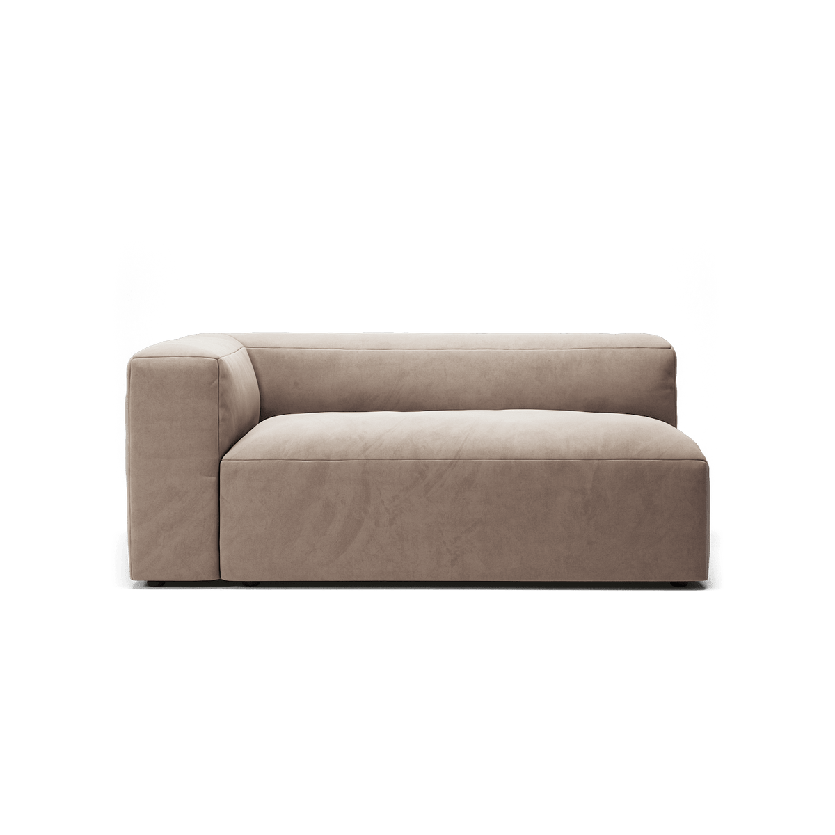 MONOLITH - 2 Seat - Left - Soft Matte Velvet Warm Beige
