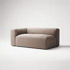 MONOLITH - 2 Seat - Left - Soft Matte Velvet Warm Beige