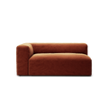MONOLITH - 2 Seat - Left - Soft Matte Velvet Rust Orange