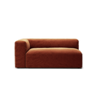 MONOLITH - 2 Seat - Left - Soft Matte Velvet Rust Orange