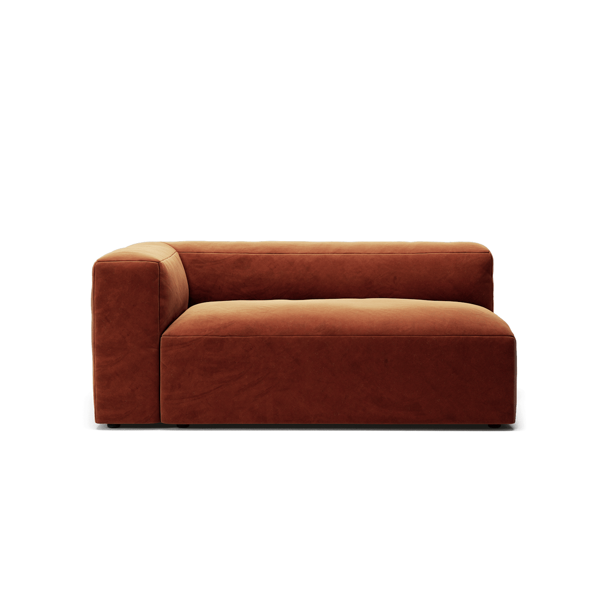 MONOLITH - 2 Seat - Left - Soft Matte Velvet Rust Orange