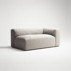 MONOLITH - 2 Seat - Right - Micro Chenille Grey Cream