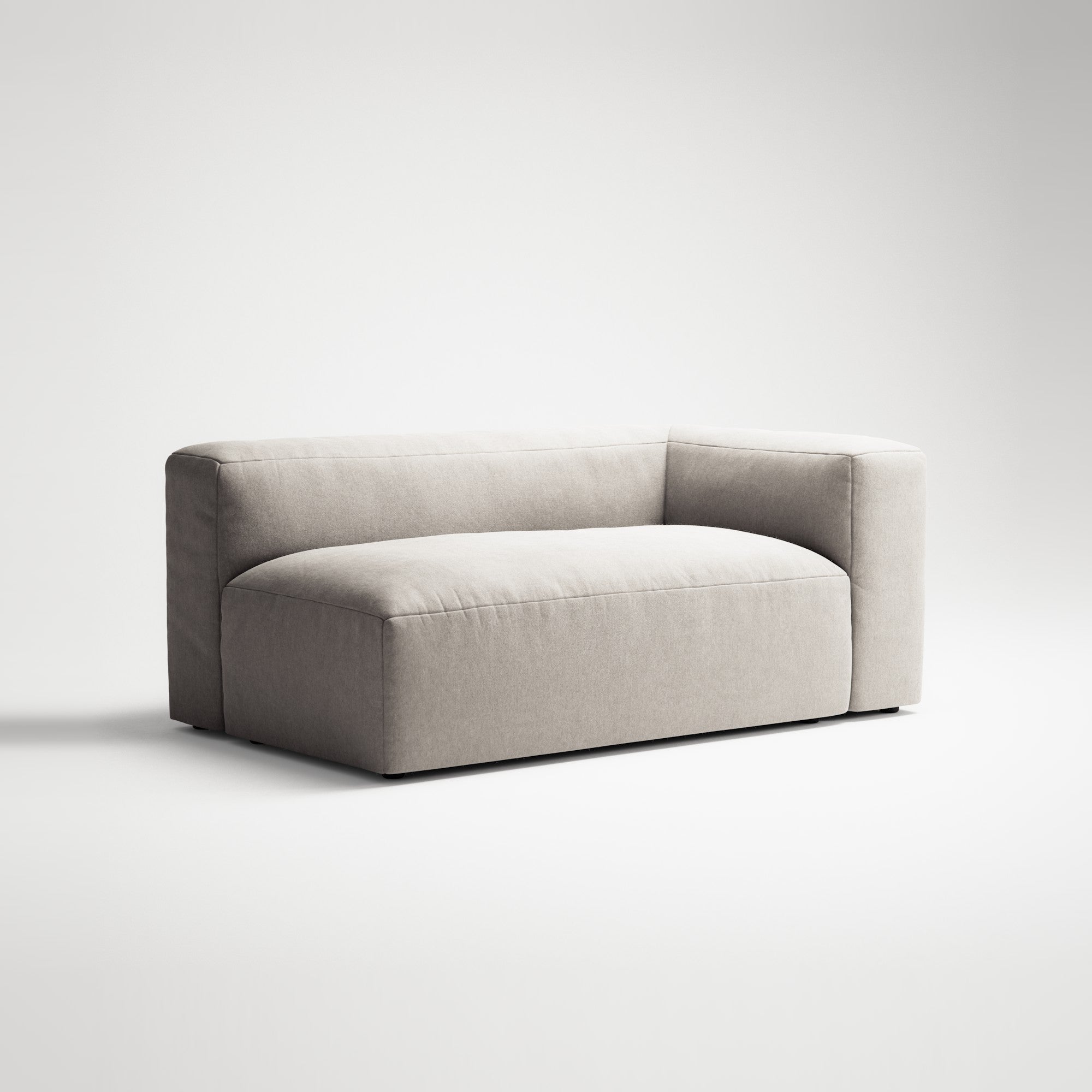 MONOLITH - 2 Seat - Right - Micro Chenille Grey Cream
