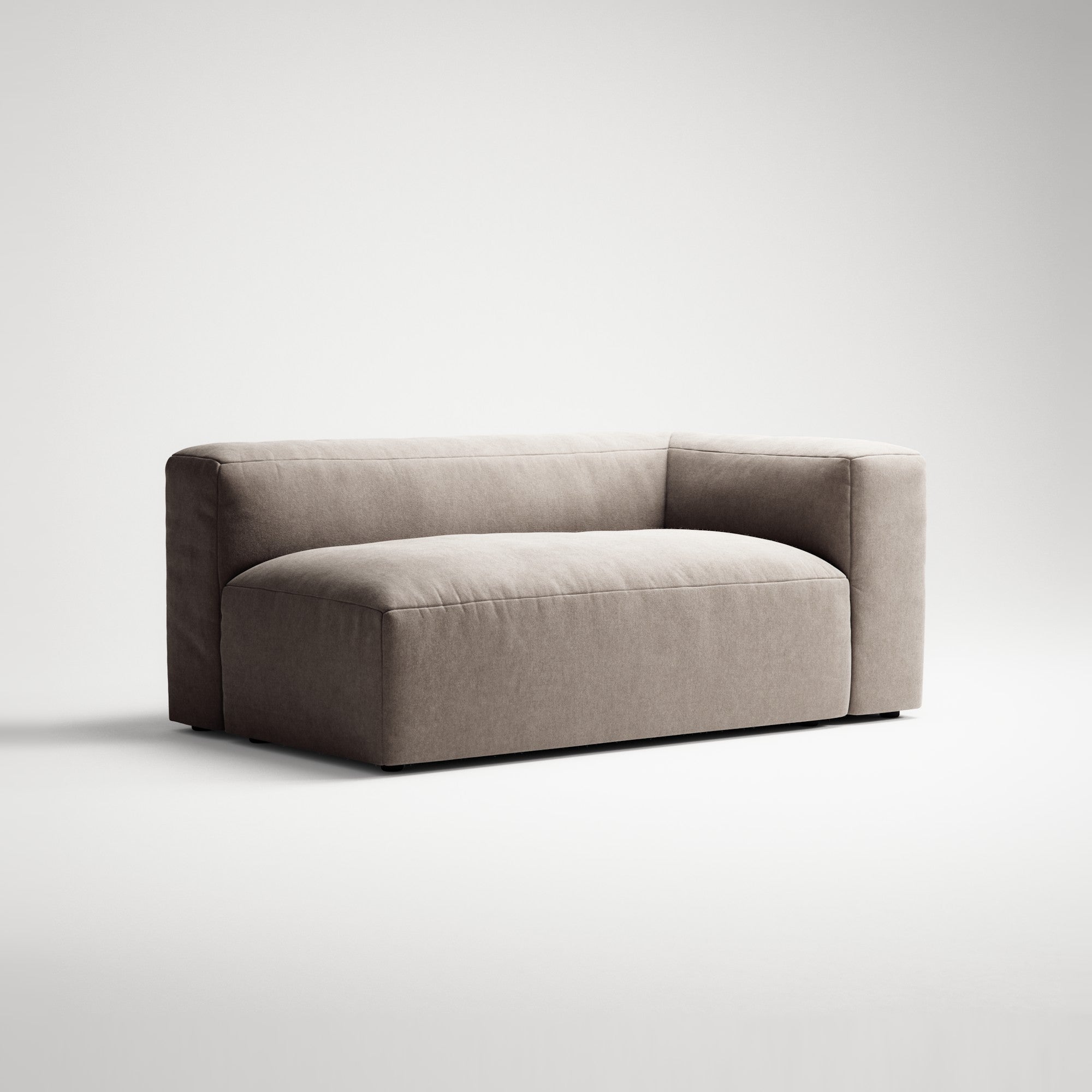MONOLITH - 2 Seat - Right - Micro Chenille Stone Beige