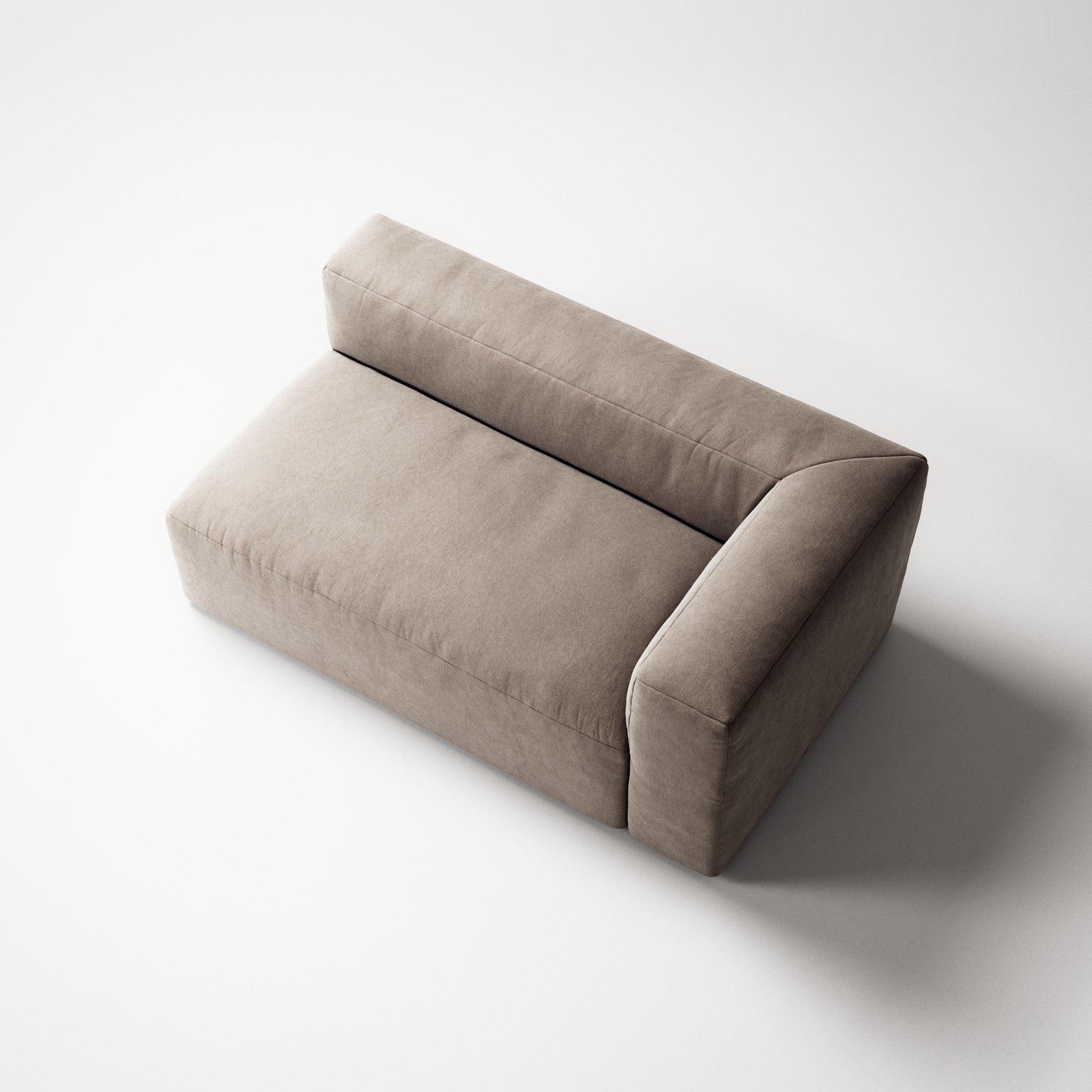 MONOLITH - 2 Seat - Right - Micro Chenille Stone Beige