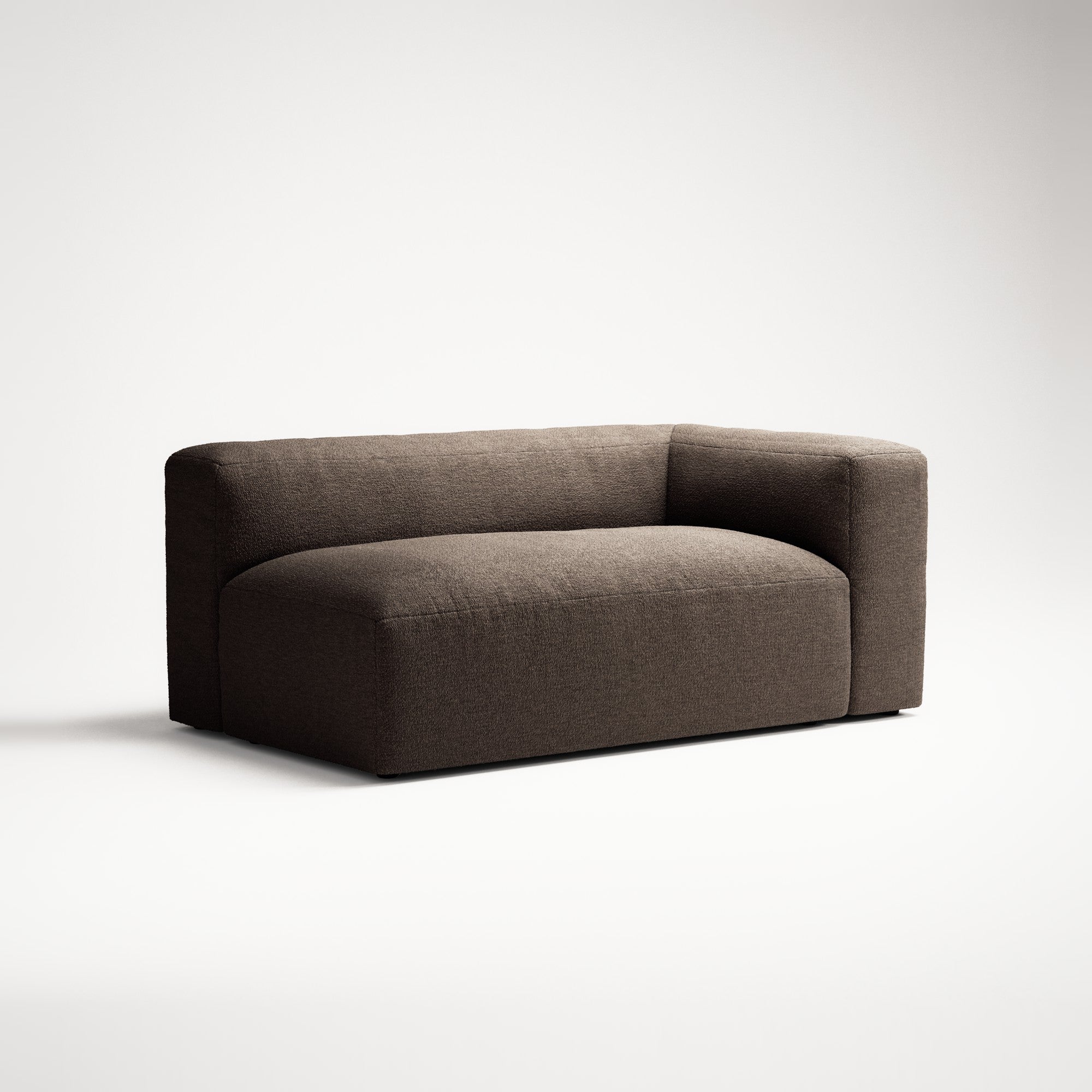 MONOLITH - 2 Seat - Right - Glint Bouclé Dark Brown