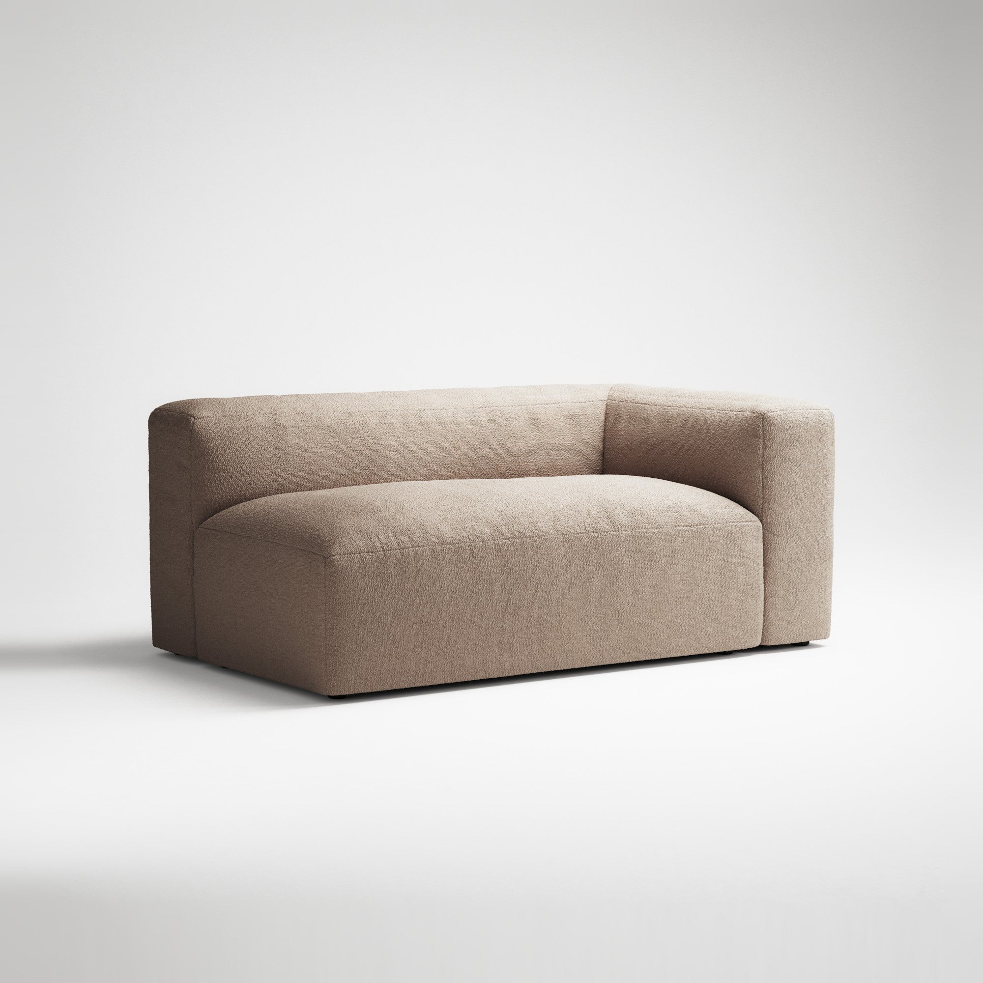 MONOLITH - 2 Seat - Right - Glint Bouclé Chalk Pink
