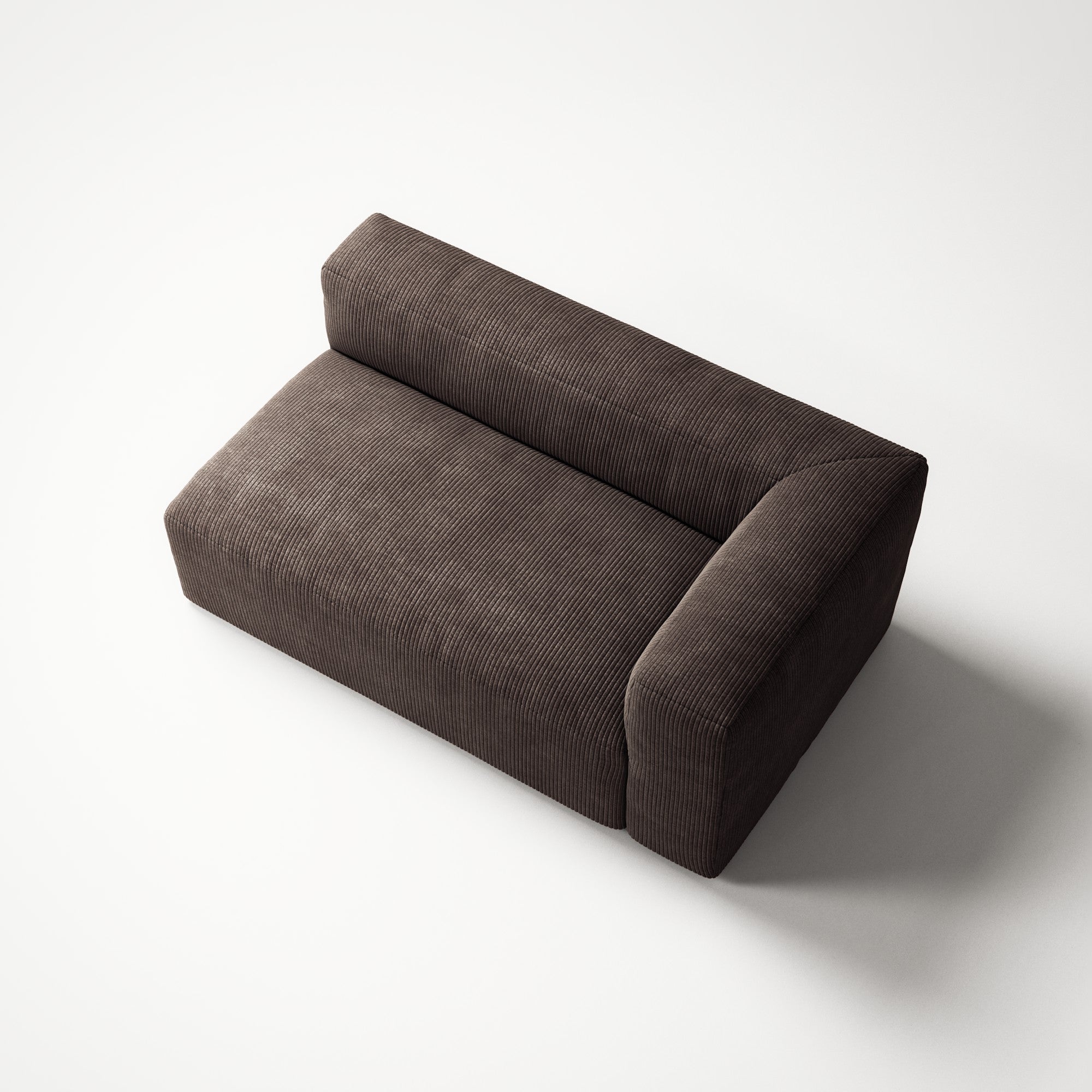 MONOLITH - 2 Seat - Right - Bold Corduroy Dark Brown