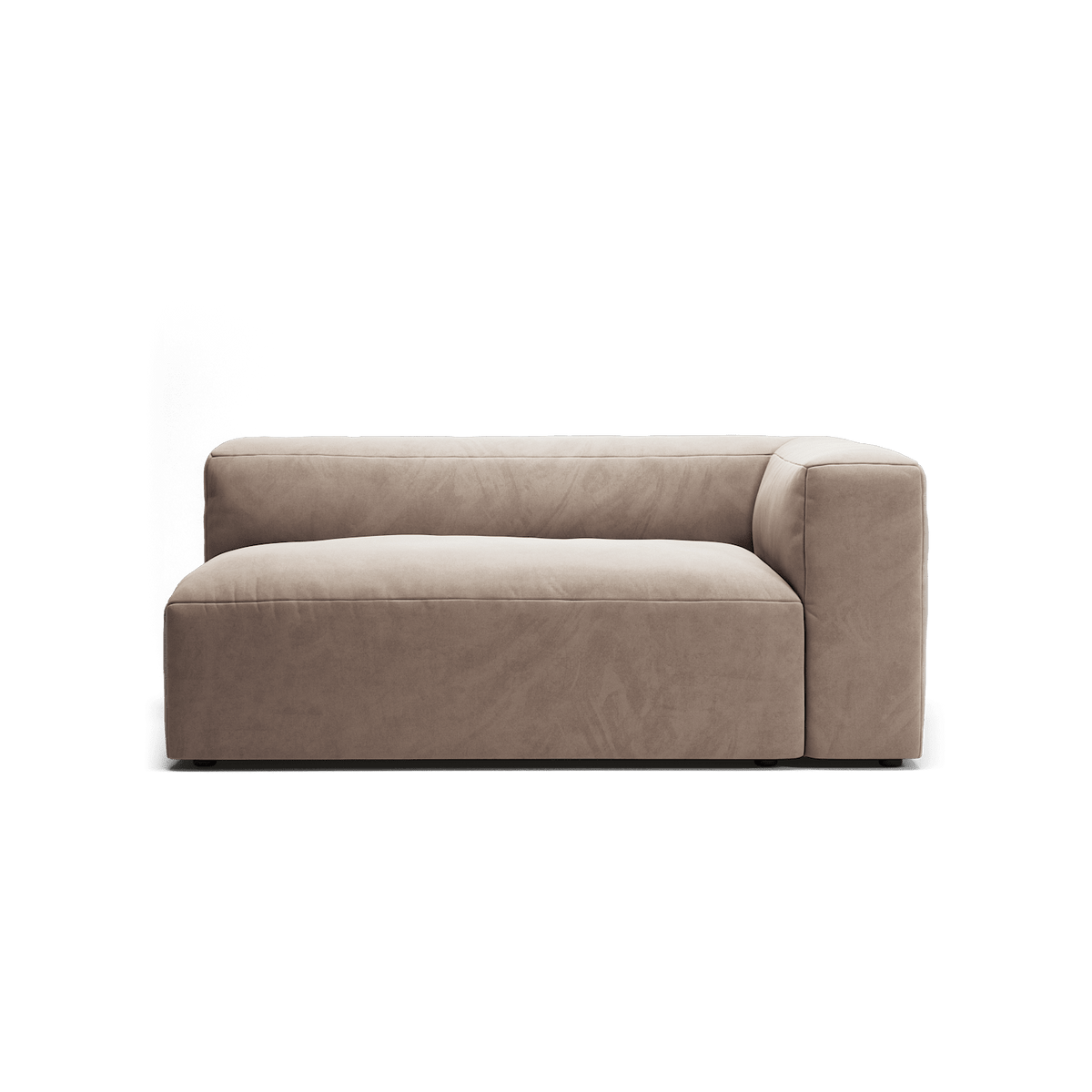 MONOLITH - 2 Seat - Right - Soft Matte Velvet Warm Beige