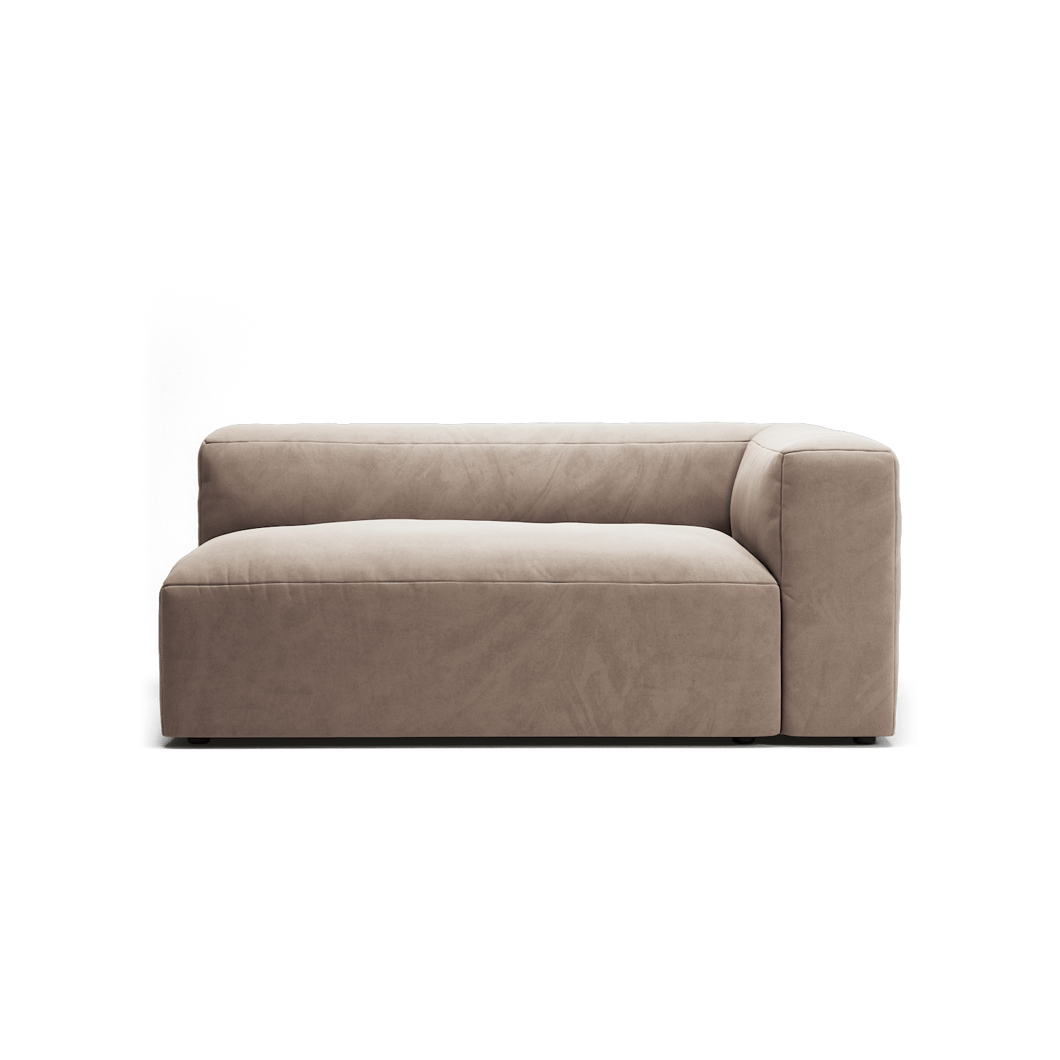 MONOLITH - 2 Seat - Right - Soft Matte Velvet Warm Beige