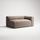 MONOLITH - 2 Seat - Right - Soft Matte Velvet Warm Beige
