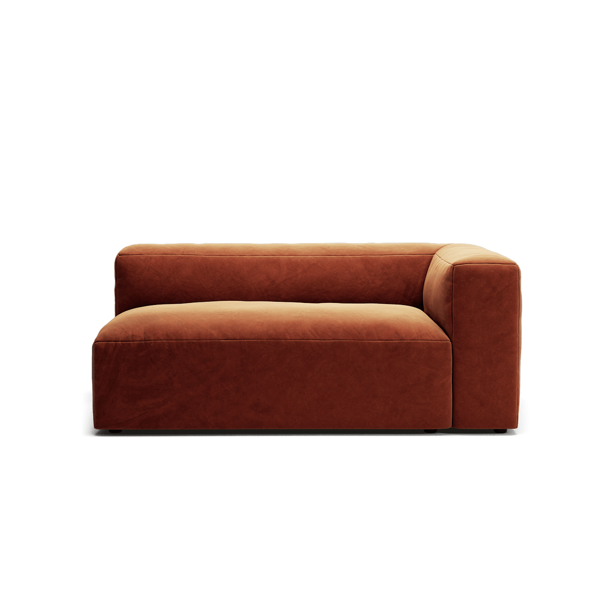 MONOLITH - 2 Seat - Right - Soft Matte Velvet Rust Orange