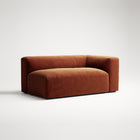 MONOLITH - 2 Seat - Right - Soft Matte Velvet Rust Orange