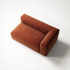 MONOLITH - 2 Seat - Right - Soft Matte Velvet Rust Orange