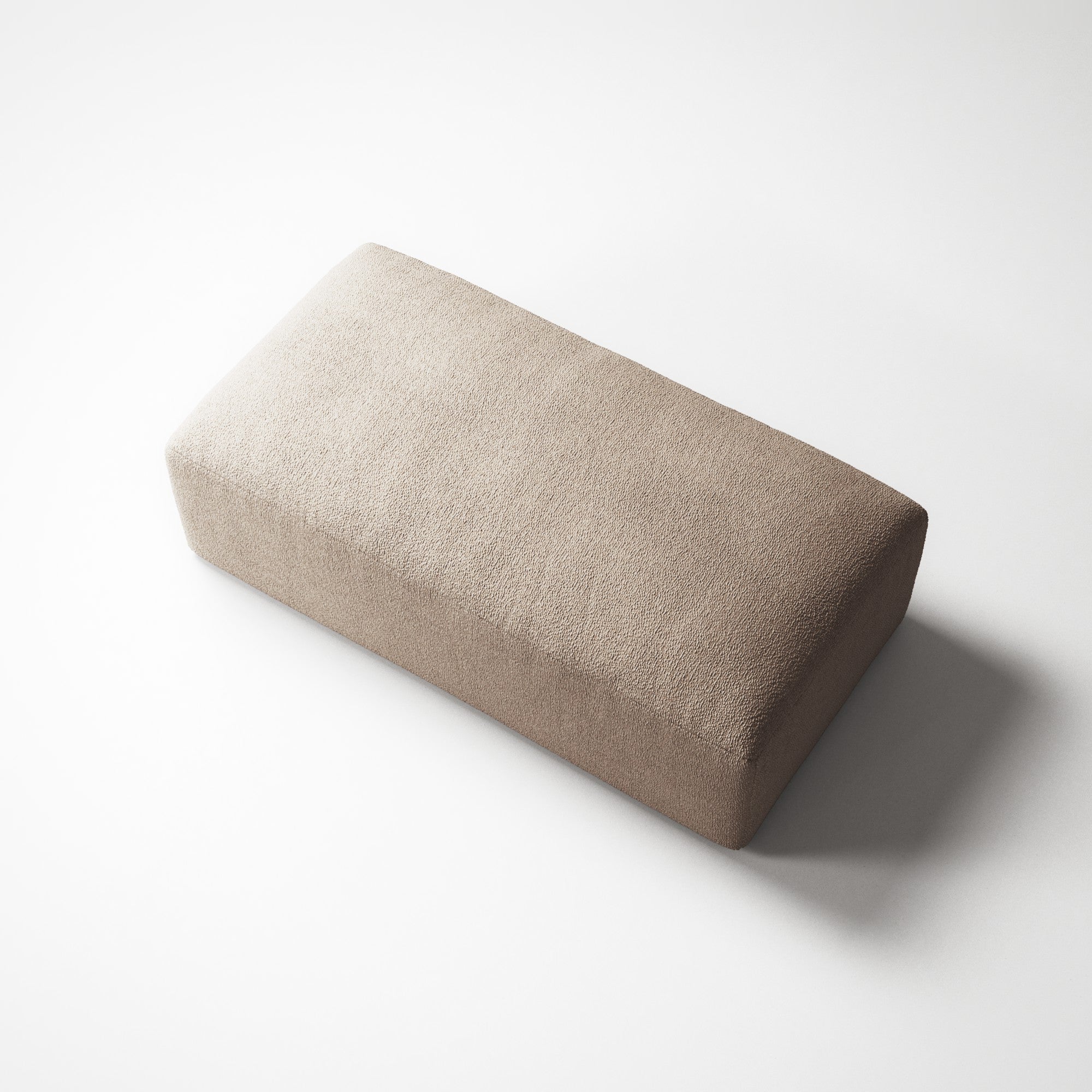 MONOLITH - Pouf - Glint Bouclé Chalk Pink