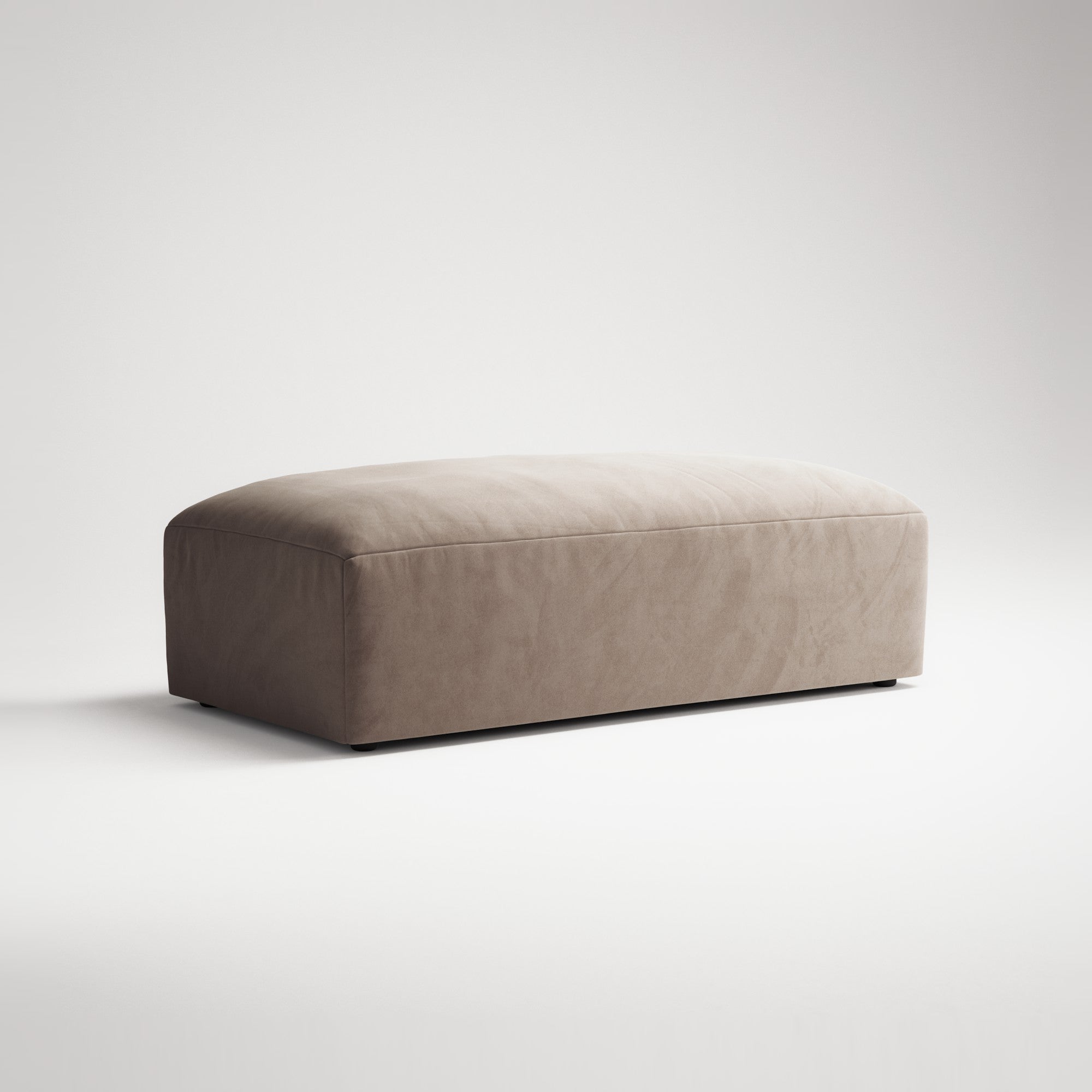 MONOLITH - Pouf - Soft Matte Velvet Warm Beige