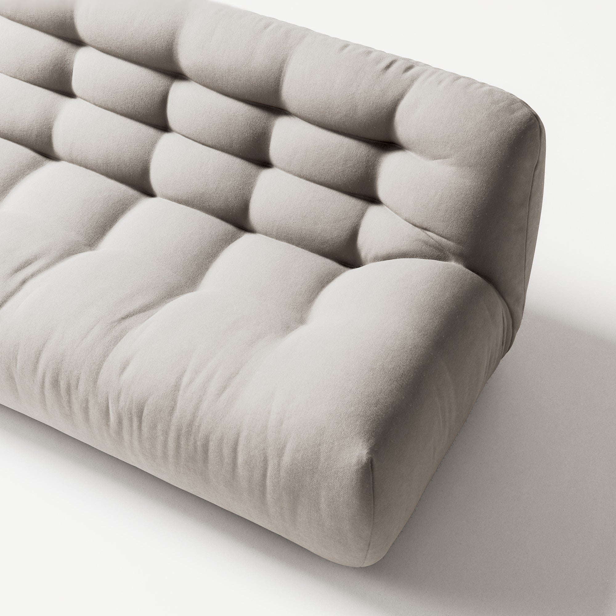 Paloma - 3 Seat - Micro Chenille Grey Cream