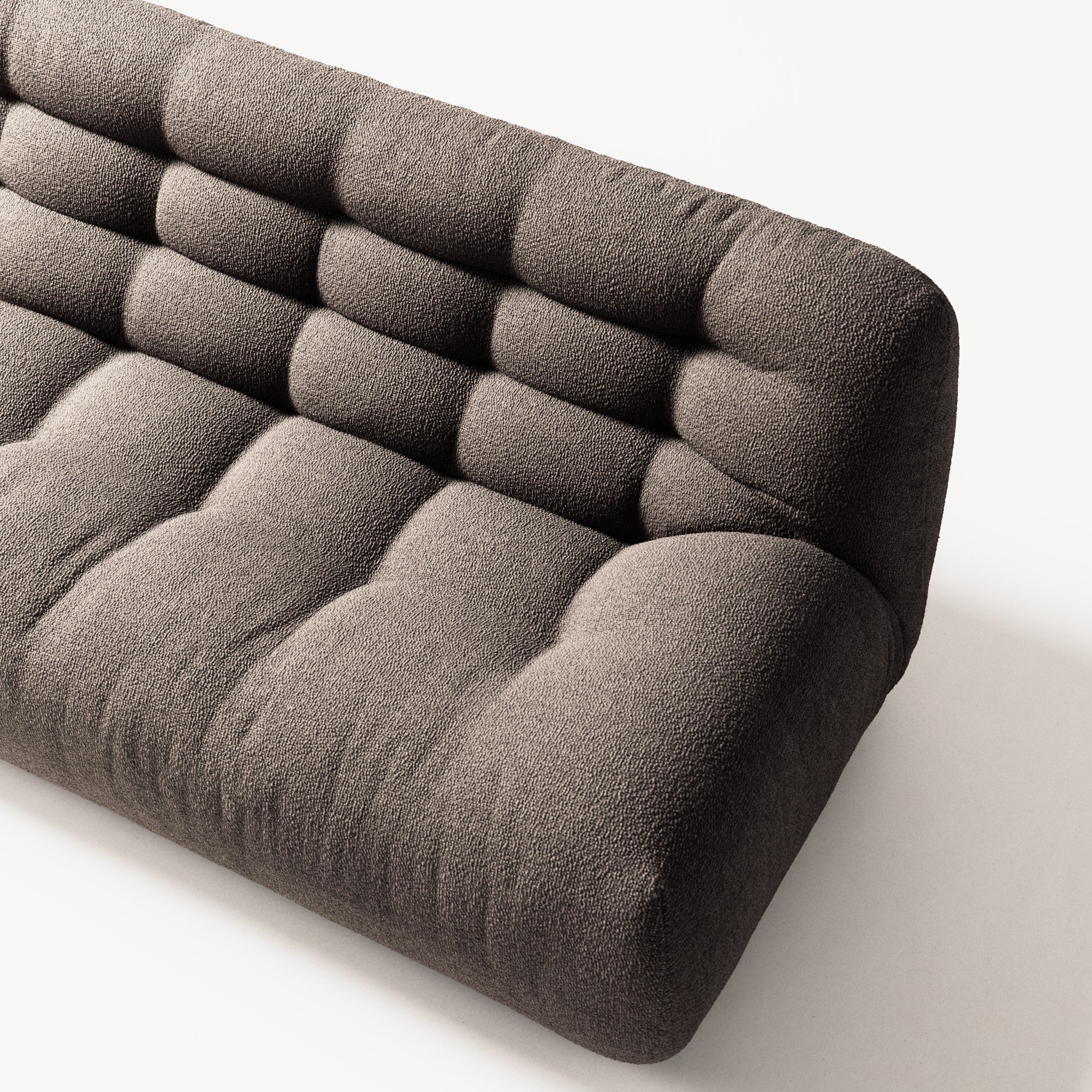 Paloma - 3 Seat - Glint Bouclé Dark Brown
