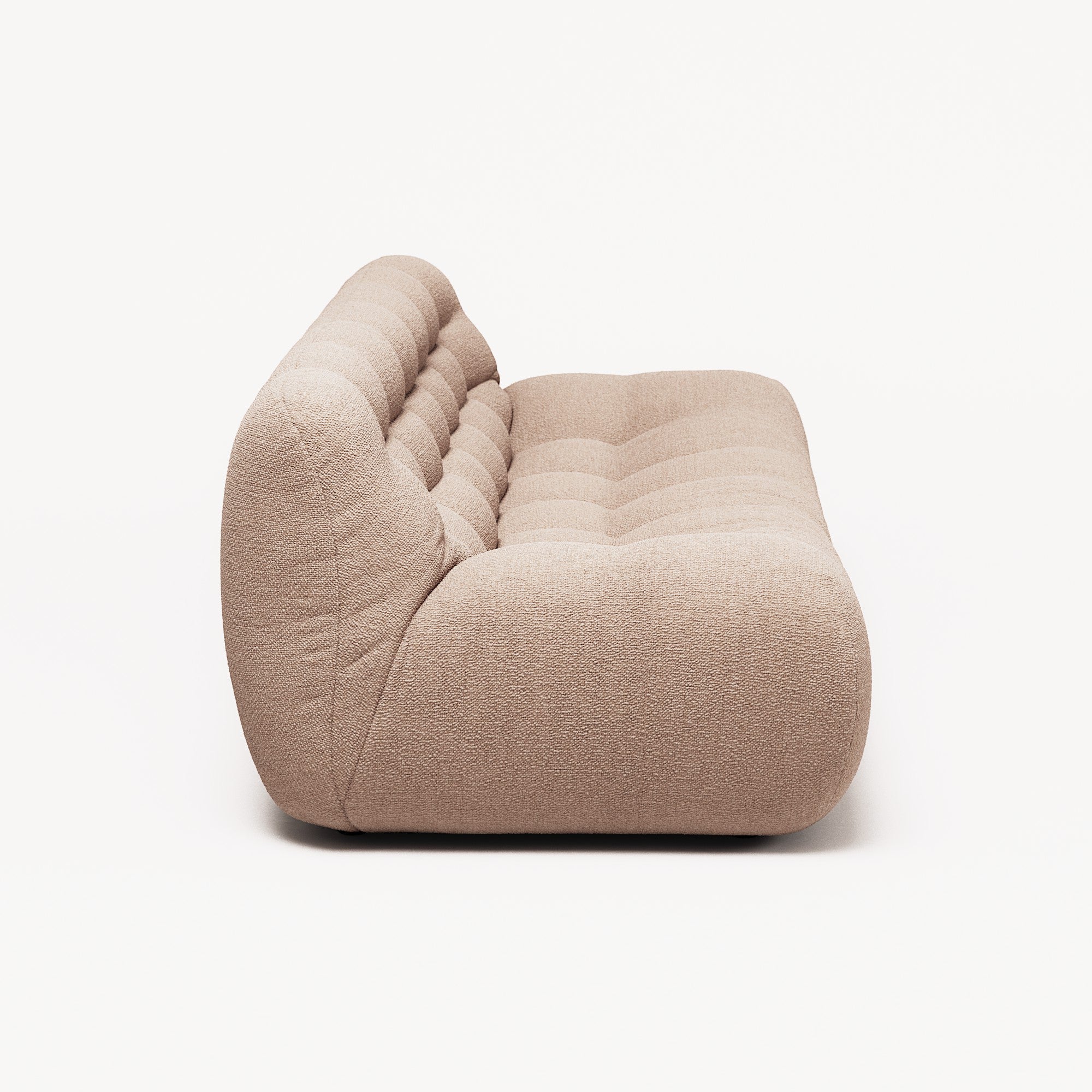 Paloma - 3 Seat - Glint Bouclé Chalk Pink