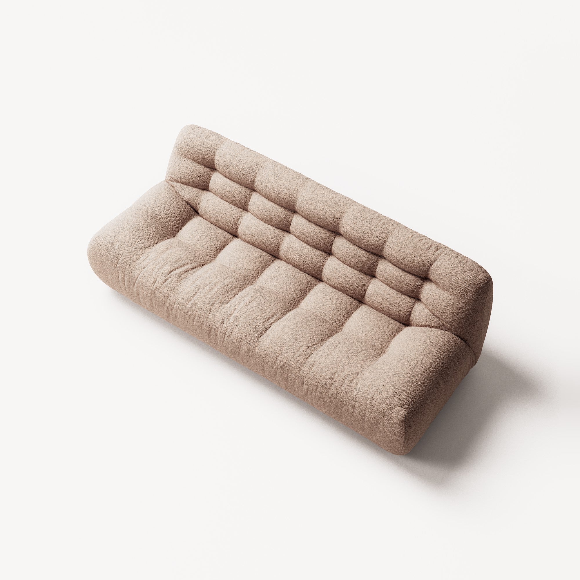 Paloma - 3 Seat - Glint Bouclé Chalk Pink