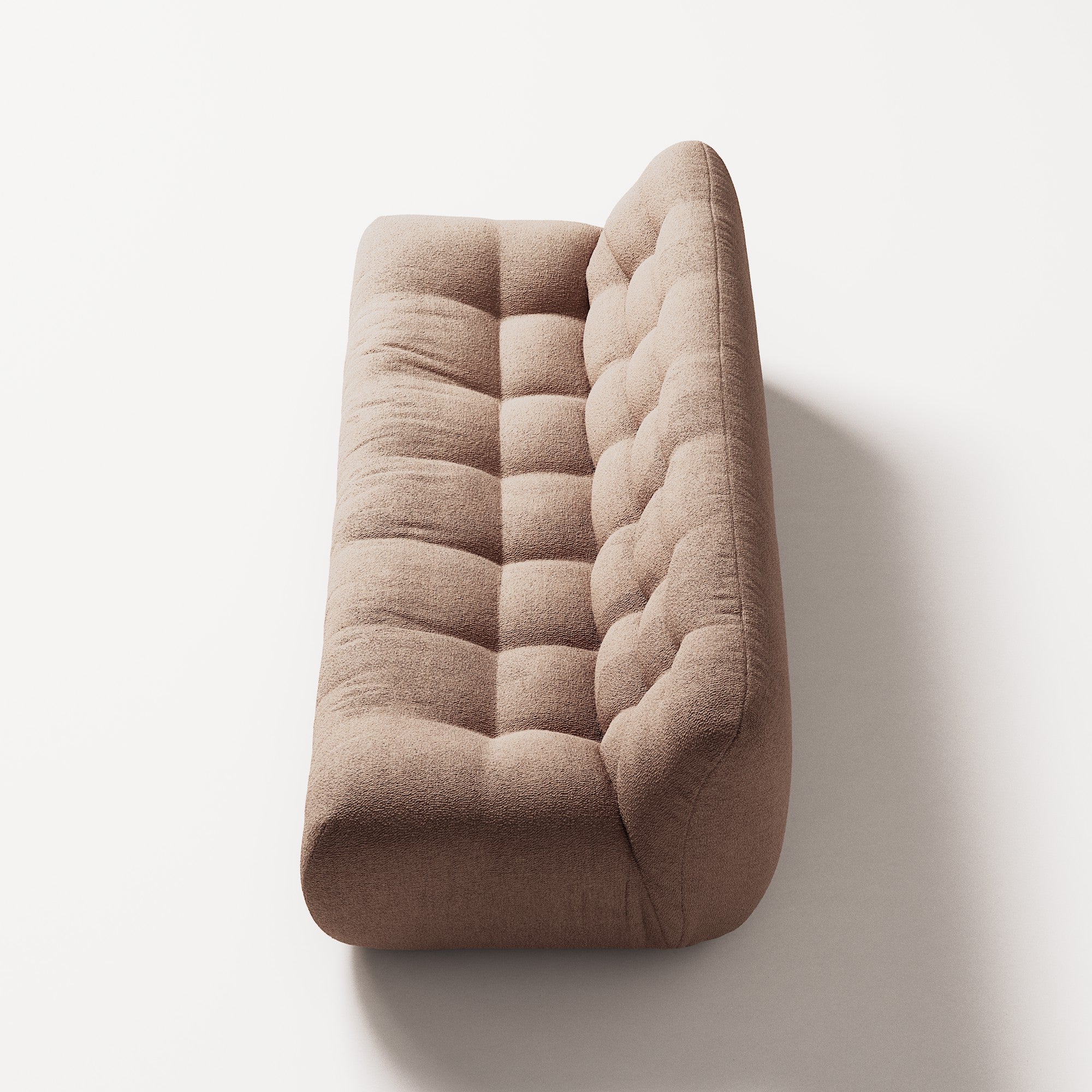 Paloma - 3 Seat - Glint Bouclé Chalk Pink