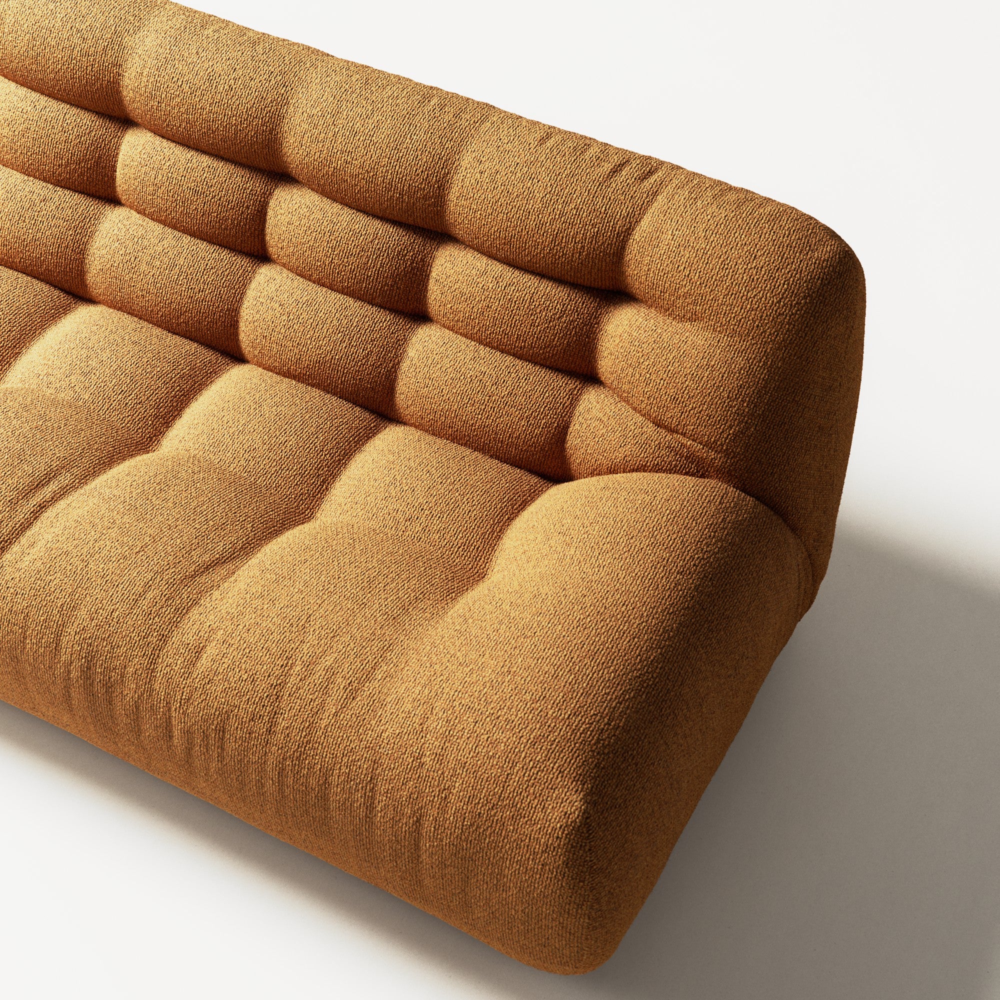 Paloma - 3 Seat - Textured Chenille Golden Amber