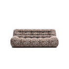 Paloma - 3 Seat - Chenille Jacquard Zebra Brown White