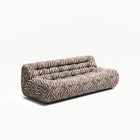 Paloma - 3 Seat - Chenille Jacquard Zebra Brown White