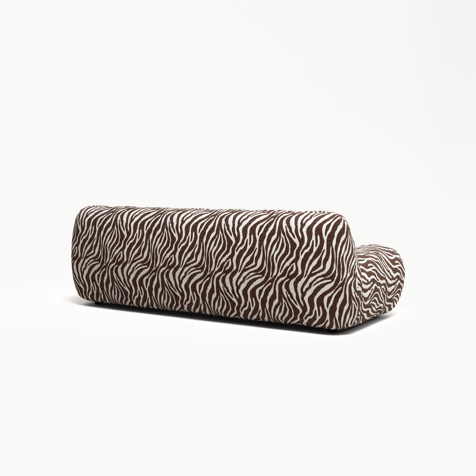 Paloma - 3 Seat - Chenille Jacquard Zebra Brown White